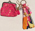 Butterfly Kisses — Gold Wing Coin Purse & Boho Bag Charm Set