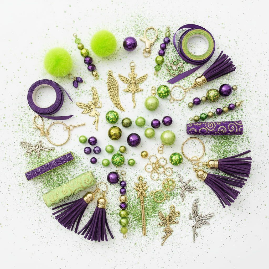 Sassy Tinkerbell Keychain Kit Purple Iridescent
